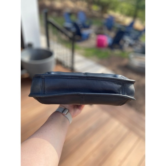 SOLD!  Vintage COACH Ergo Zip Blue Leather Shoulder Bag No 9025 - Picture 10 of 11